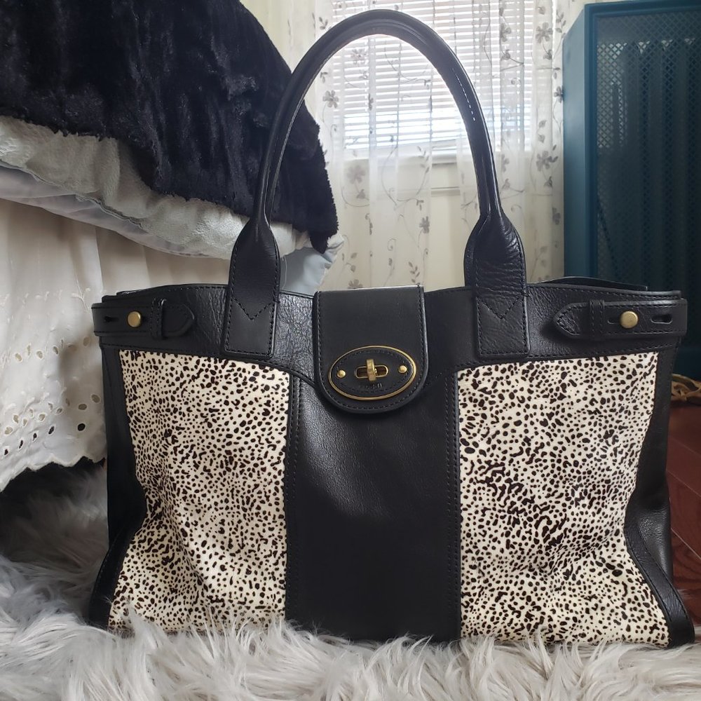 Large Leather Fossil Tote/ Purse